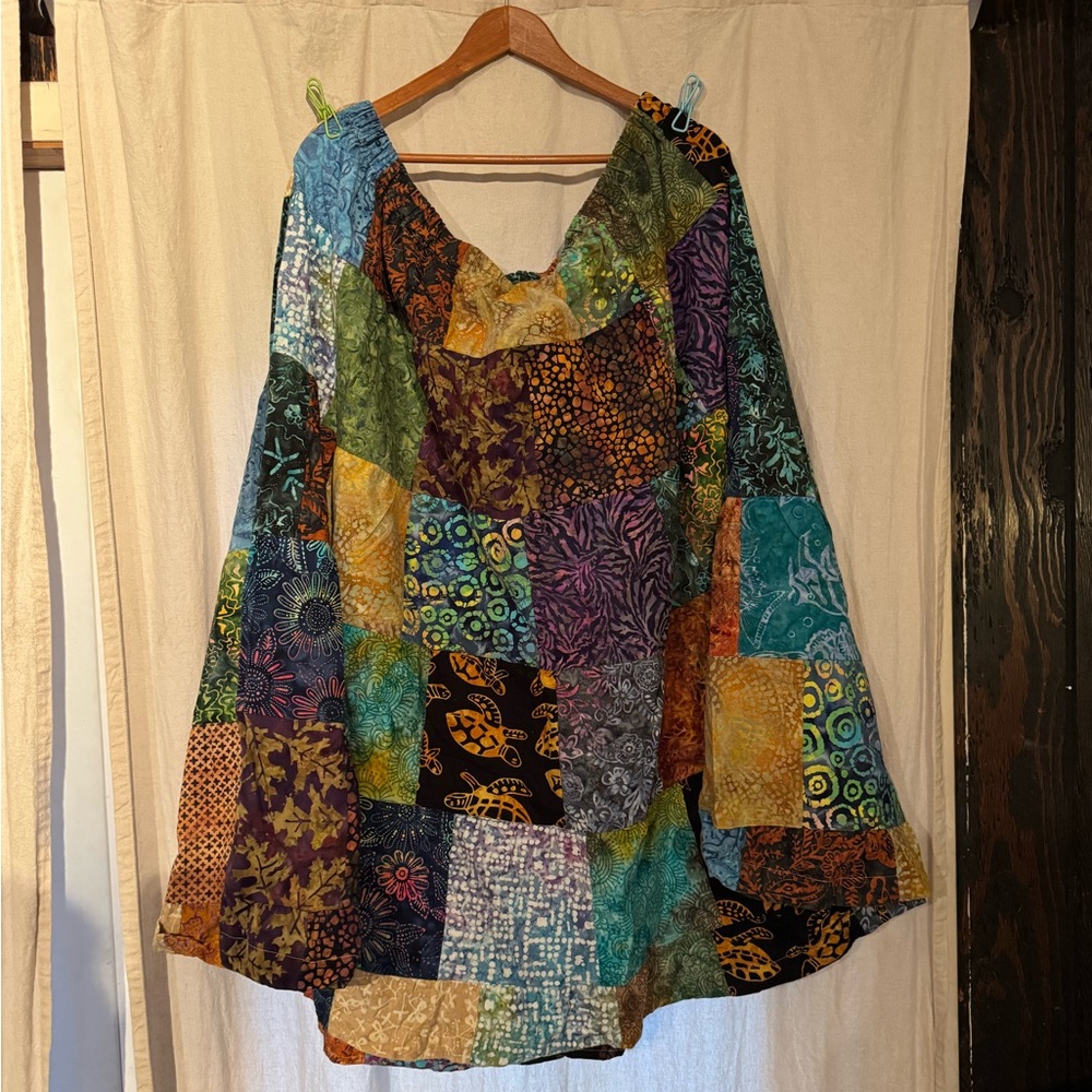 Boho handmade patchwork skirt.